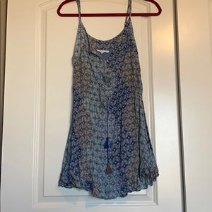 Blue geometric pattern Pool coverup